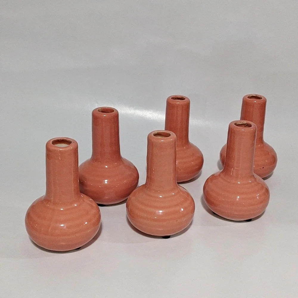 Crate&Barrel, Set of 6 Patine Peach Bud Vase